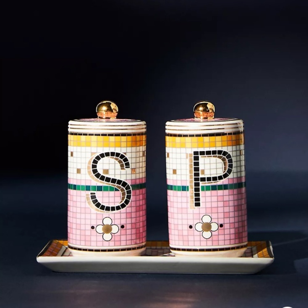 Bistro Garden Tile Salt & Pepper Shakers